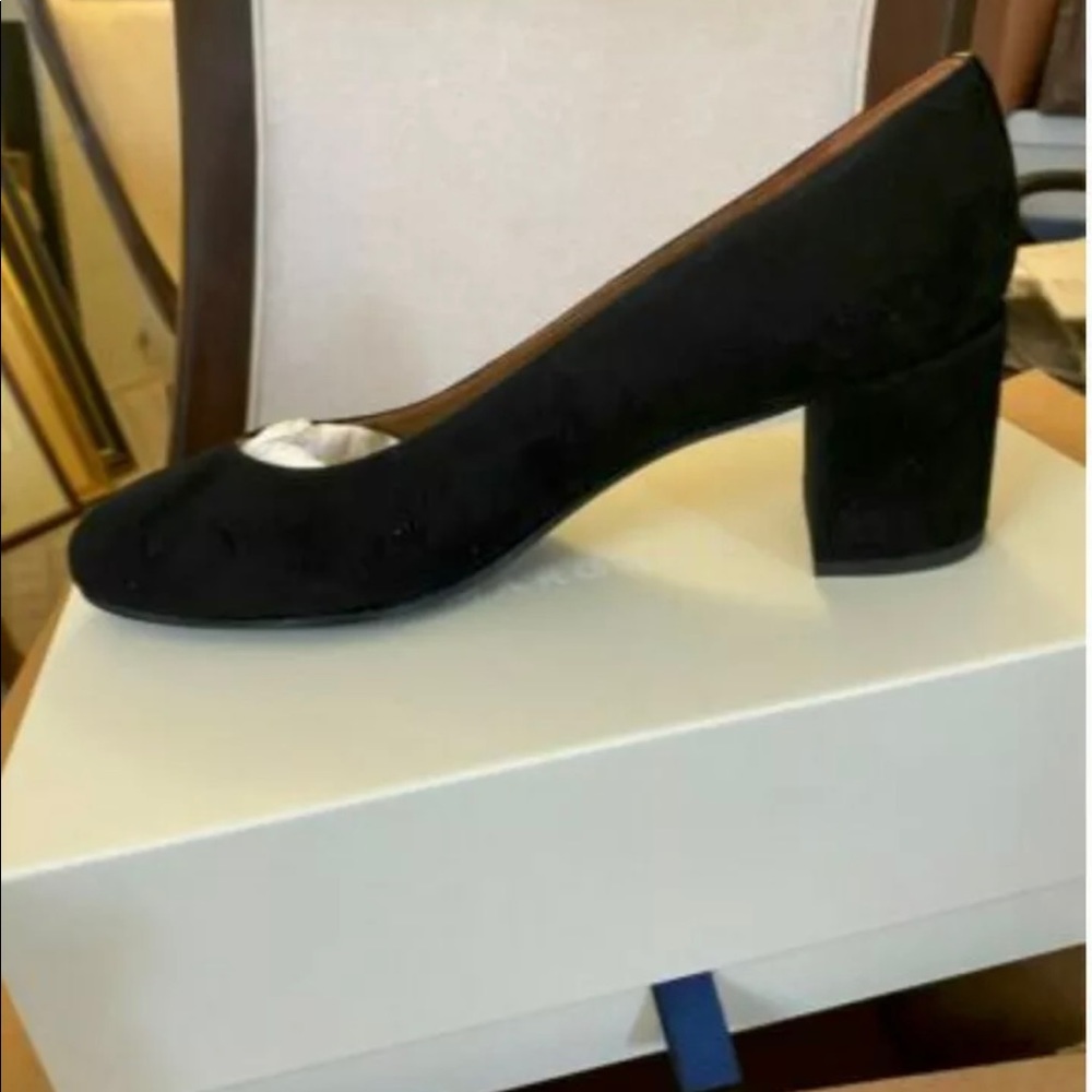 Margaux The Heel. Black Suede. Brand new with box.